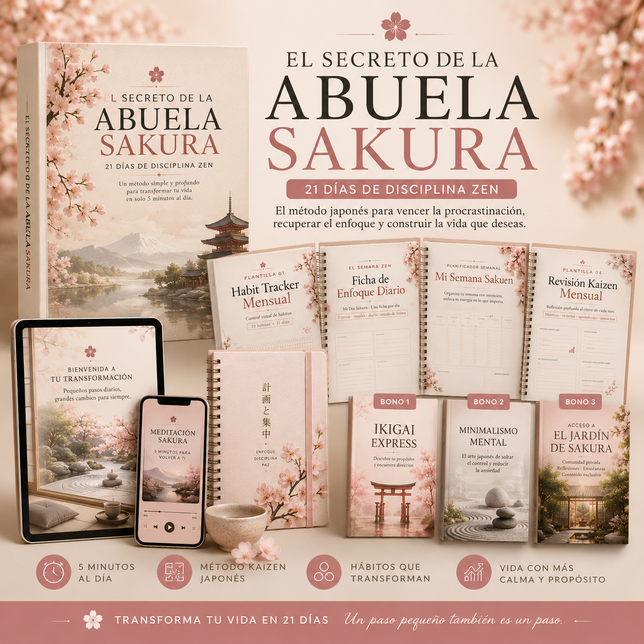 El Secreto de la Abuela Sakura | 21 Días de Disciplina Zen para Vencer la Procrastinación